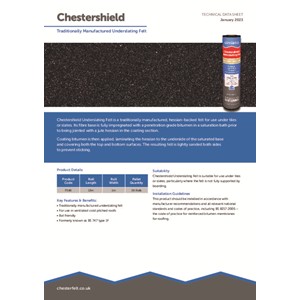 Chestershield 1F Bat Friendly Underslating Felt - 1 x 15m