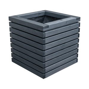 Contemporary Square Planter Black