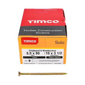 Timco Solo Chipboard & Woodscrews 5.0 x 90mm