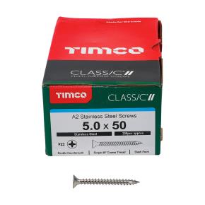 Timco A2 Stainless Steel Screws 5.0 x 50mm